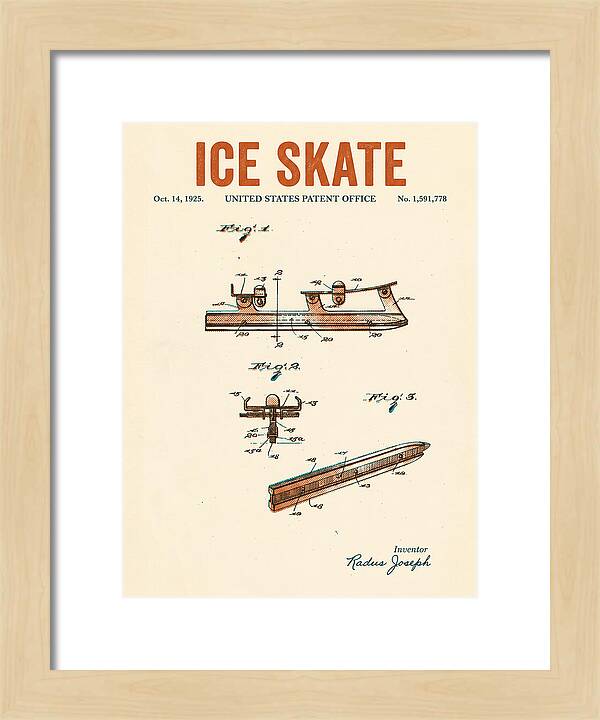 Ice Skate Retro Patent Us1591778a