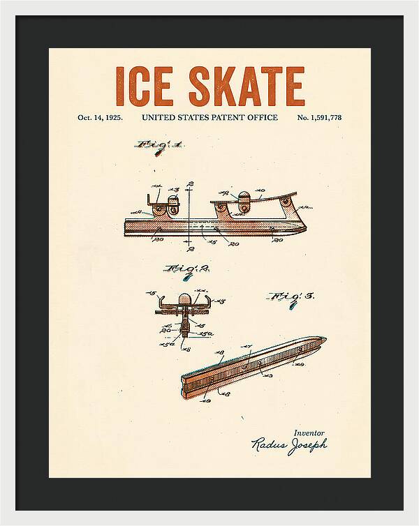 Ice Skate Retro Patent Us1591778a
