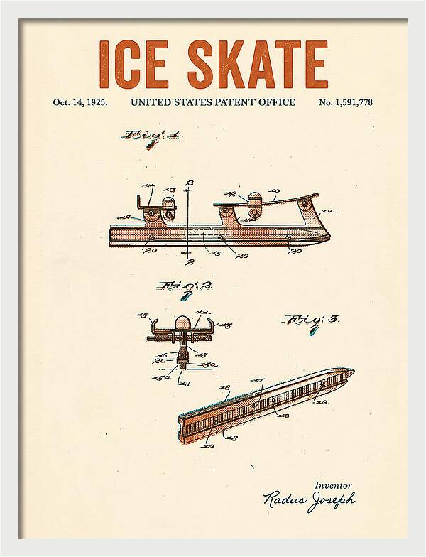 Ice Skate Retro Patent Us1591778a
