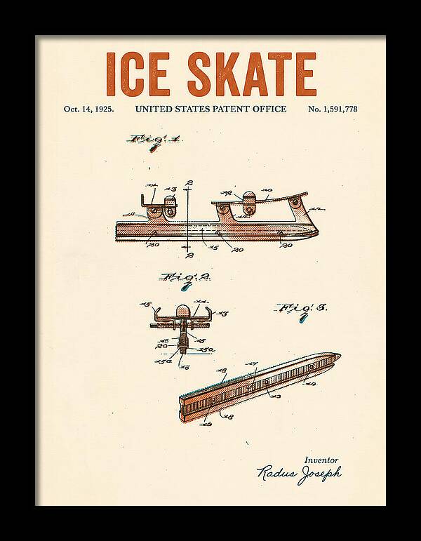 Ice Skate Retro Patent Us1591778a