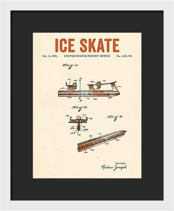 Ice Skate Retro Patent Us1591778a