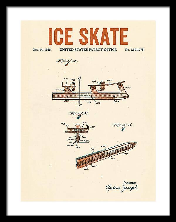 Ice Skate Retro Patent Us1591778a