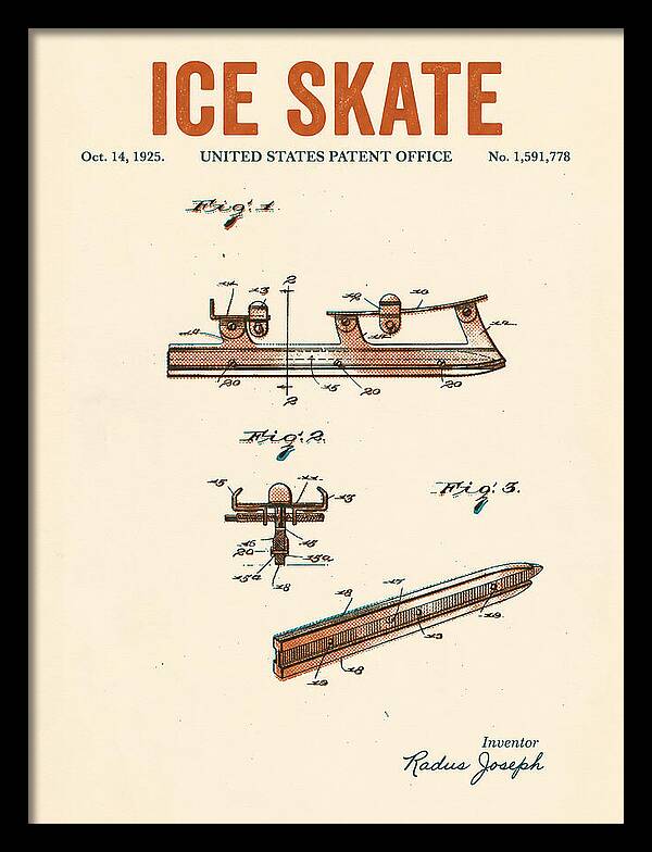 Ice Skate Retro Patent Us1591778a