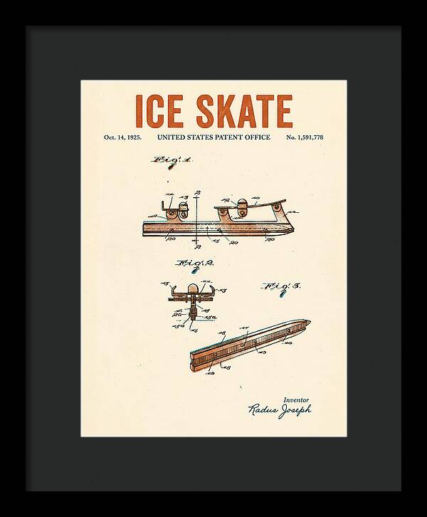 Ice Skate Retro Patent Us1591778a