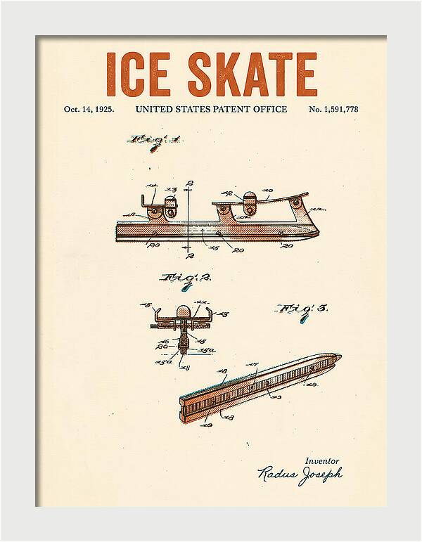 Ice Skate Retro Patent Us1591778a