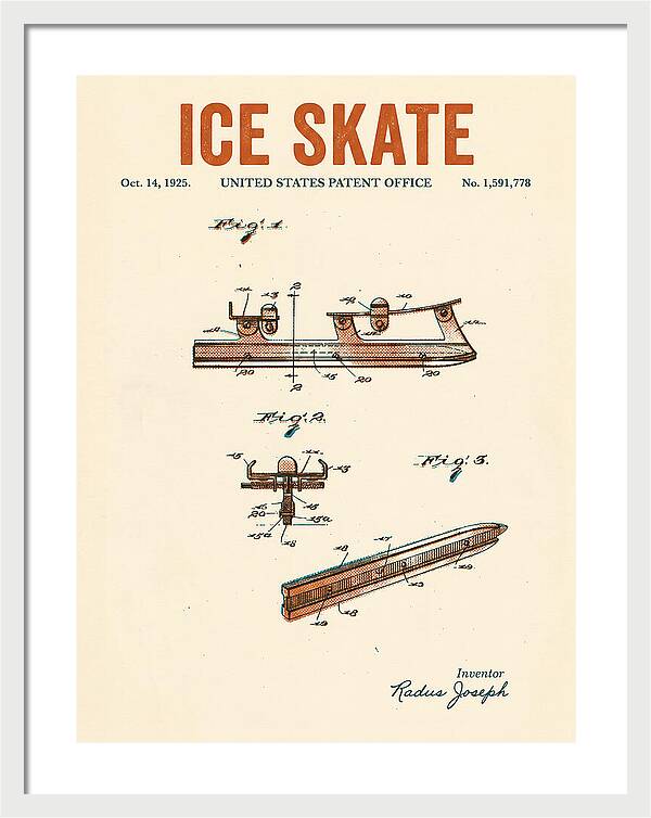 Ice Skate Retro Patent Us1591778a