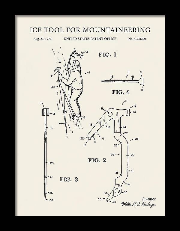 Ice Tool For Mountaineering Minimalist Patent Us4308628a