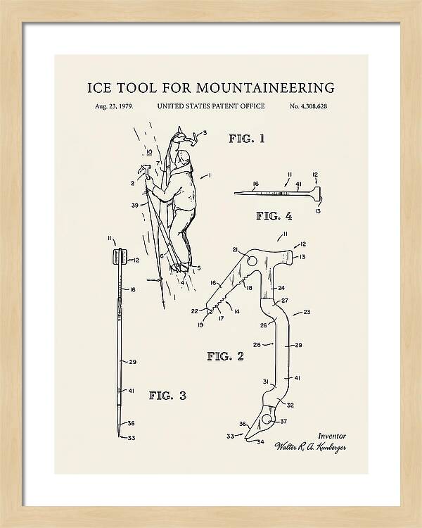 Ice Tool For Mountaineering Minimalist Patent Us4308628a