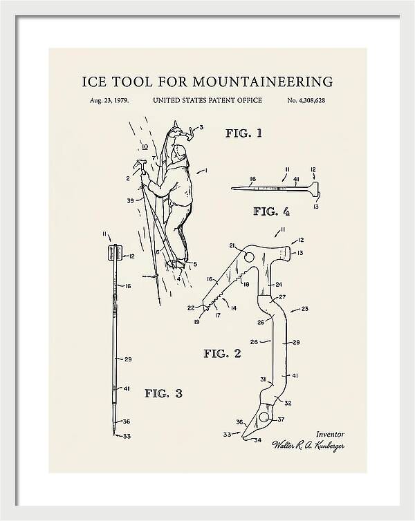 Ice Tool For Mountaineering Minimalist Patent Us4308628a