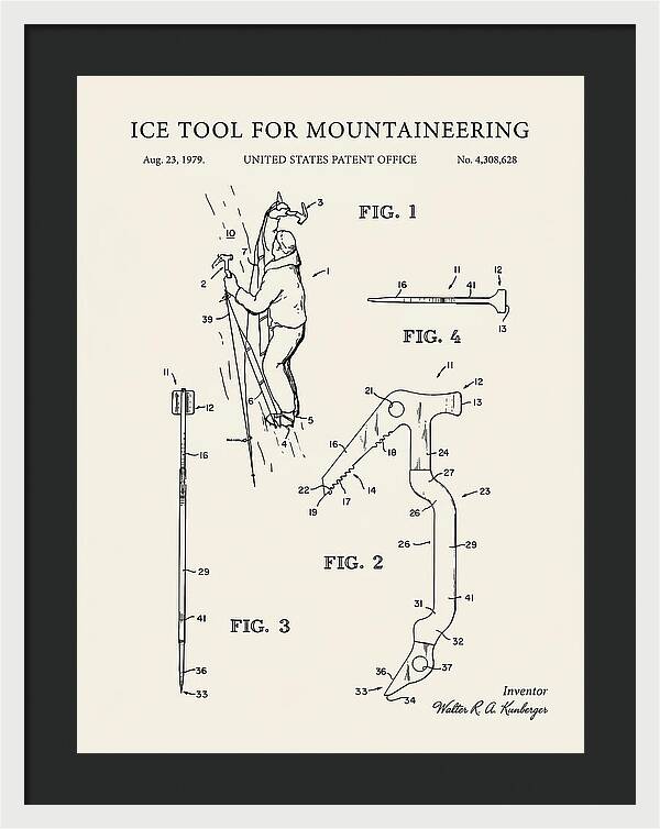 Ice Tool For Mountaineering Minimalist Patent Us4308628a