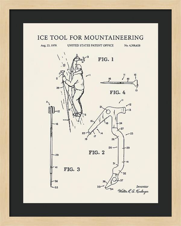 Ice Tool For Mountaineering Minimalist Patent Us4308628a