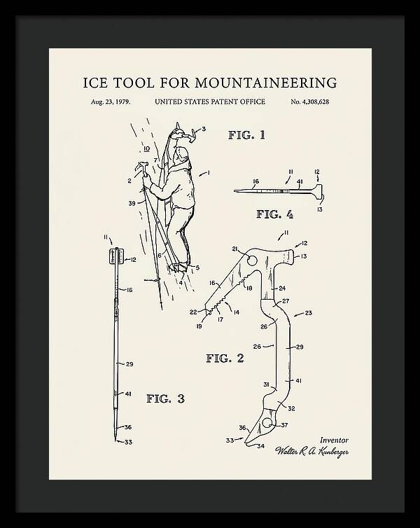 Ice Tool For Mountaineering Minimalist Patent Us4308628a