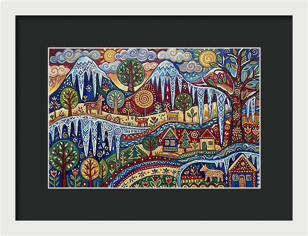 Icicle Landscape In Folk Style