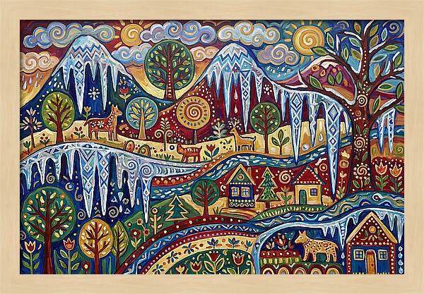 Icicle Landscape In Folk Style