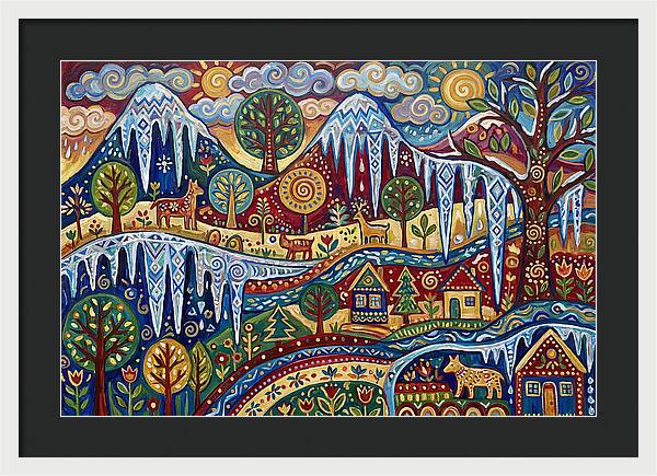 Icicle Landscape In Folk Style