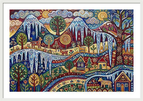 Icicle Landscape In Folk Style