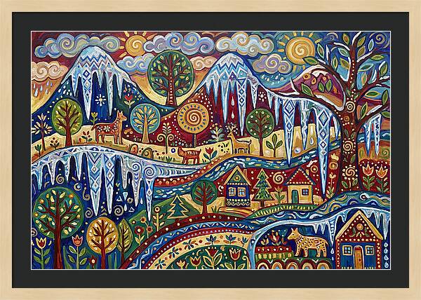 Icicle Landscape In Folk Style