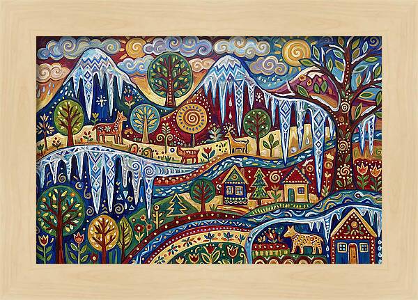 Icicle Landscape In Folk Style