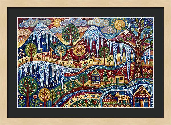 Icicle Landscape In Folk Style