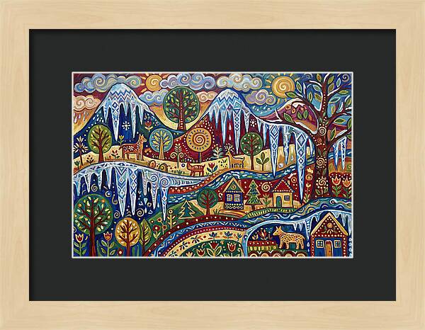 Icicle Landscape In Folk Style
