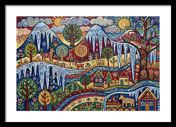 Icicle Landscape In Folk Style