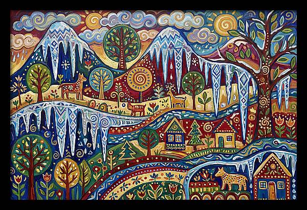 Icicle Landscape In Folk Style