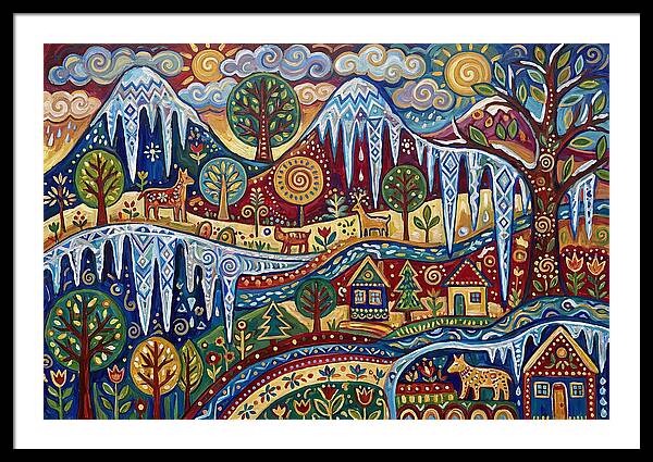 Icicle Landscape In Folk Style