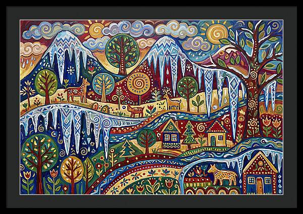 Icicle Landscape In Folk Style