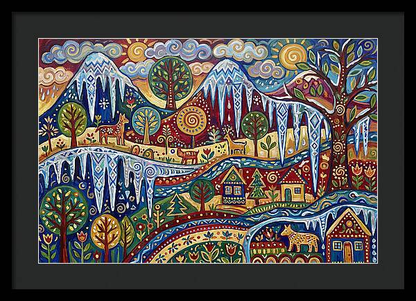Icicle Landscape In Folk Style