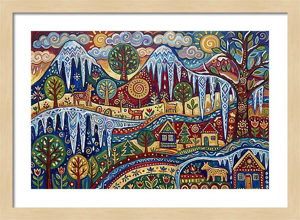 Icicle Landscape In Folk Style