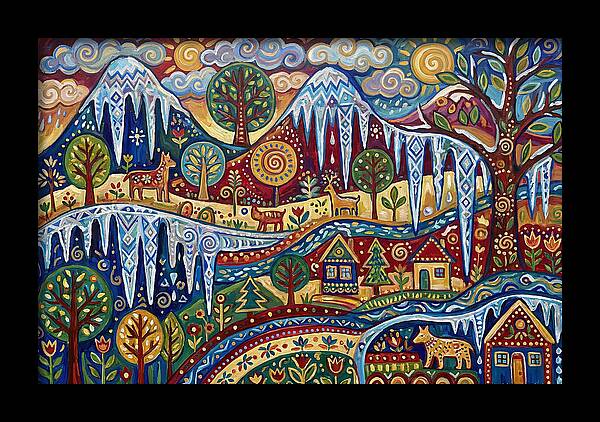 Icicle Landscape In Folk Style