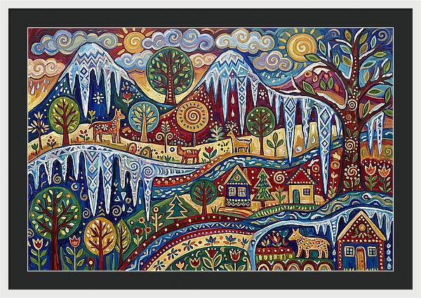 Icicle Landscape In Folk Style