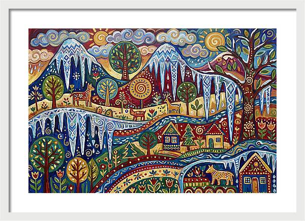Icicle Landscape In Folk Style