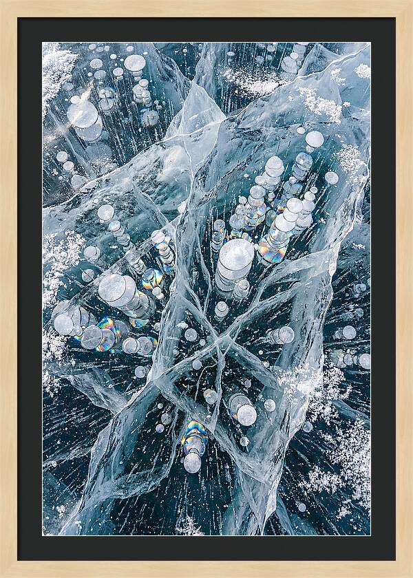 Icy Orbs Encased In Frost