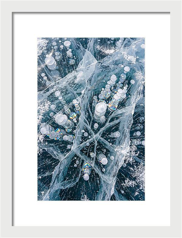Icy Orbs Encased In Frost