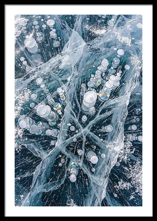 Icy Orbs Encased In Frost