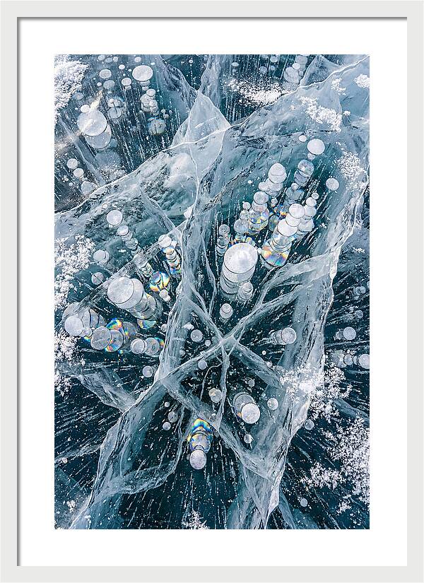 Icy Orbs Encased In Frost