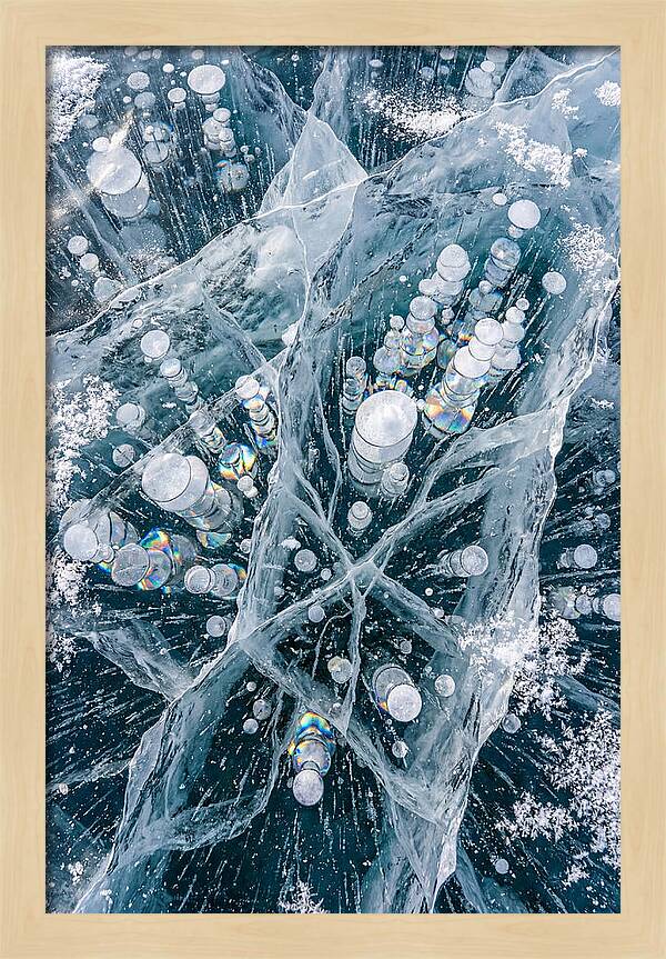 Icy Orbs Encased In Frost