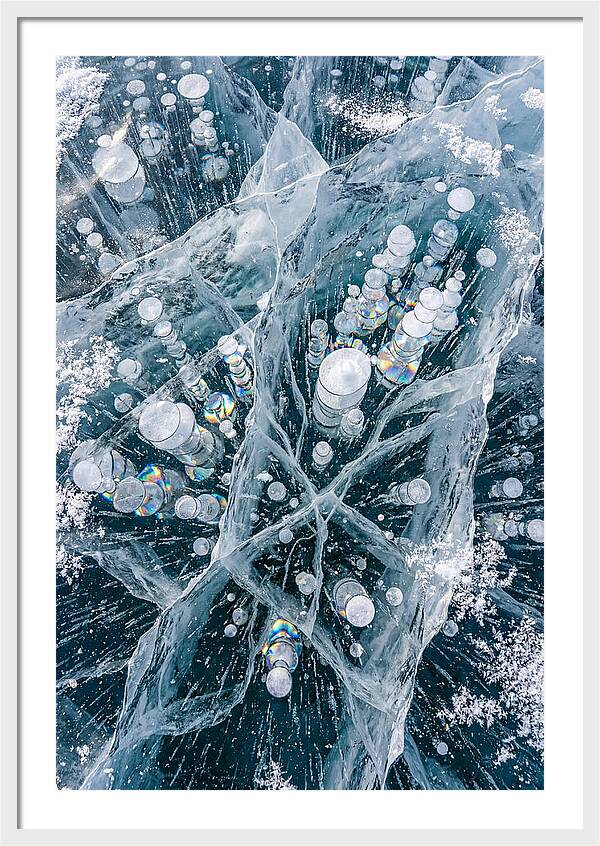 Icy Orbs Encased In Frost