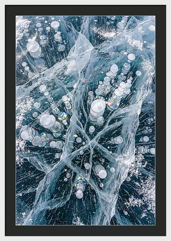 Icy Orbs Encased In Frost