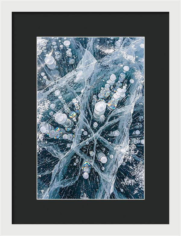Icy Orbs Encased In Frost