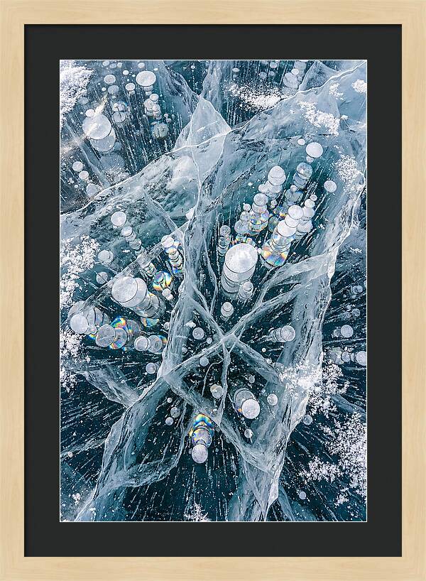 Icy Orbs Encased In Frost