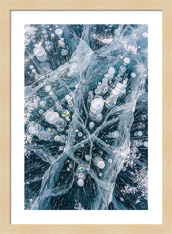Icy Orbs Encased In Frost