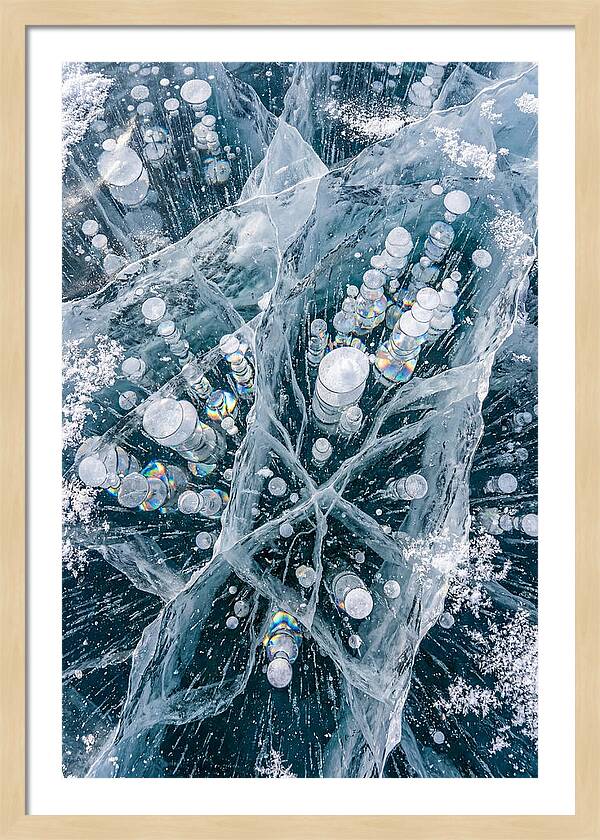 Icy Orbs Encased In Frost