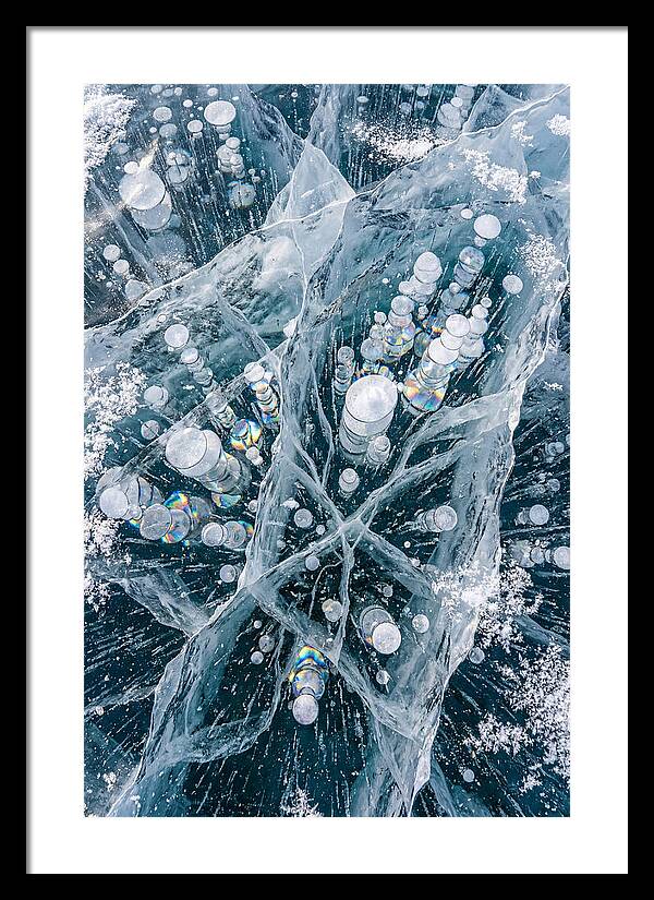 Icy Orbs Encased In Frost
