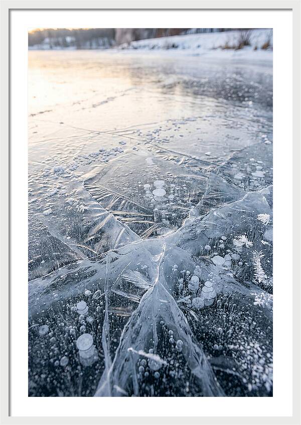Icy Reflections On Water