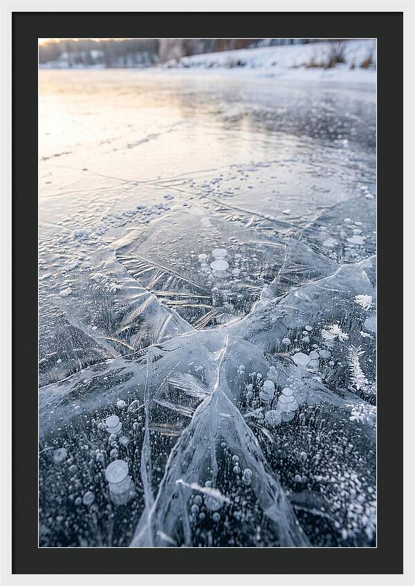 Icy Reflections On Water
