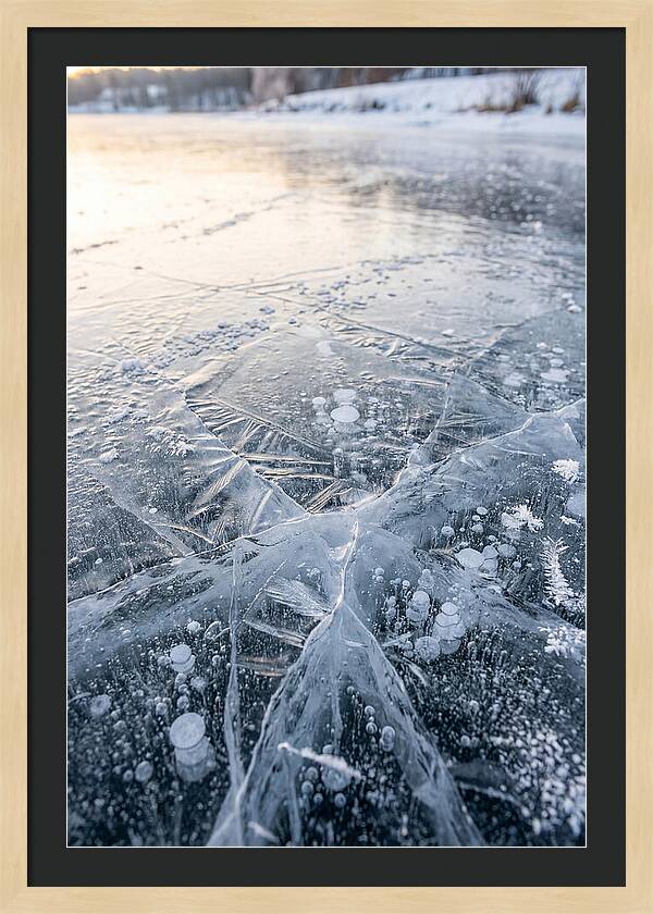 Icy Reflections On Water