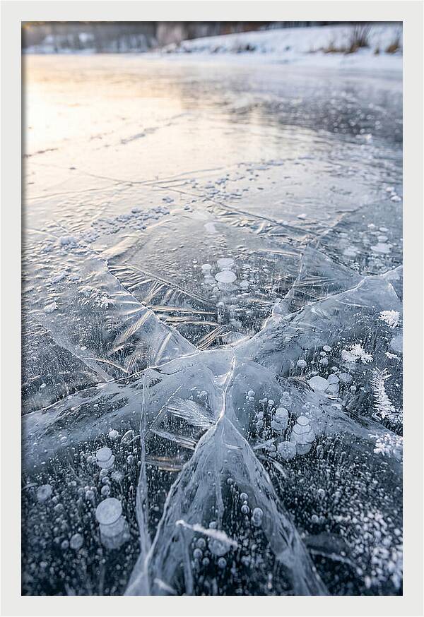 Icy Reflections On Water