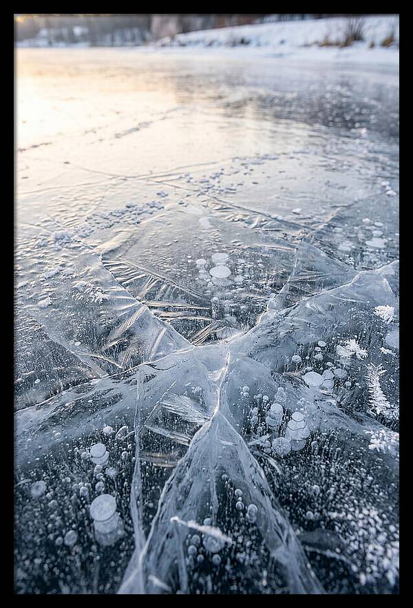 Icy Reflections On Water